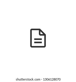 Document paper icon. File sign