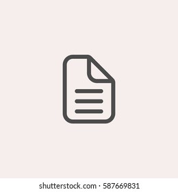 Document paper icon. File sign vector