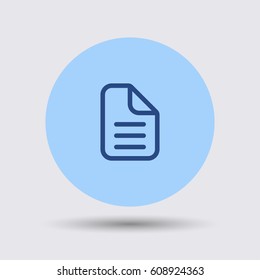 Document paper icon. File sign vector