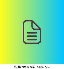 Document paper icon. File sign vector