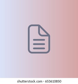 Document paper icon. File sign vector