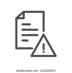 Document and paper icon outline and linear vector.
