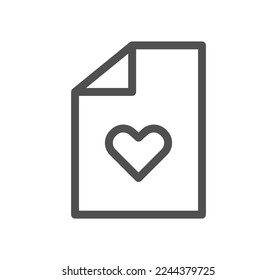 Document and paper icon outline and linear vector.