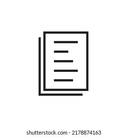 document paper icon, simple lines on black background
