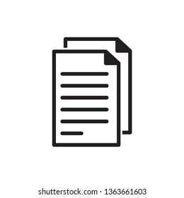 Document paper icon vector