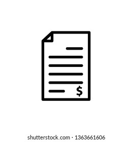 Document paper icon vector