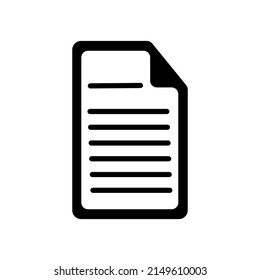 document paper icon vector. simple flat shape isolated