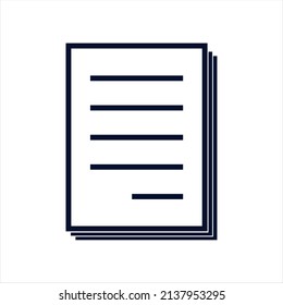 Document paper icon vector symbol design illustration