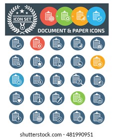 
Document and paper icons,clean vector