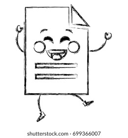 document paper kawaii character