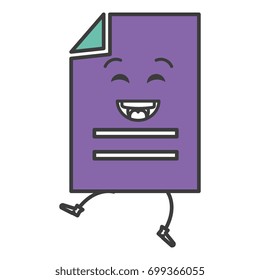 document paper kawaii character