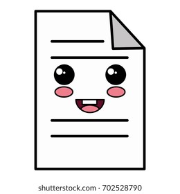 document paper kawaii character