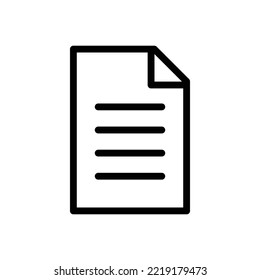 Document paper line icon illustration. Simple vector design editable. Pixel perfect at 32 x 32