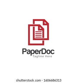 Document Paper Logo and Icon Vector Template