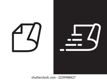 document paper logo vector. digital printing, accounting, finance, shop, etc.