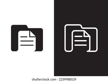 document paper logo vector. digital printing, accounting, finance, shop, etc.