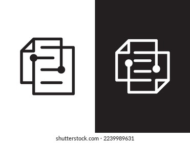 document paper logo vector. digital printing, accounting, finance, shop, etc.