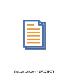 Document paper outline icon. isolated note paper icon in thin line style for graphic and web design. Simple flat symbol Pixel Perfect vector Illustration.
