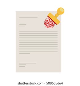 document paper page with stam shape