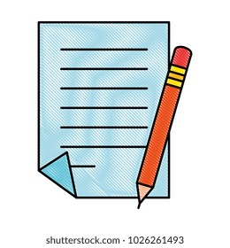 document paper with pencil