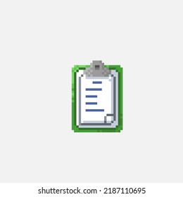 document paper in pixel art style