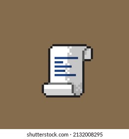 document paper in pixel style