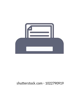 Document, paper, print, printer, printing icon. Vector illustration