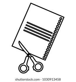 document paper with scissors