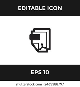 document paper simple editable icon isolate white background