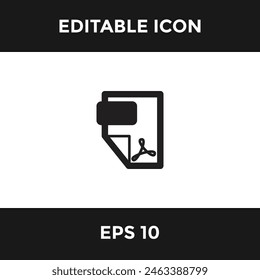 document paper simple editable icon isolate white background