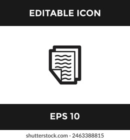 document paper simple editable icon isolate white background