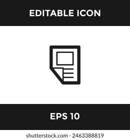 document paper simple editable icon isolate white background