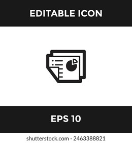 document paper simple editable icon isolate white background