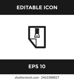 document paper simple editable icon isolate white background