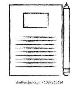 document paper with statistics and pencil