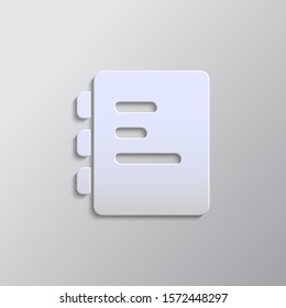 document paper style,  icon. Grey color vector background