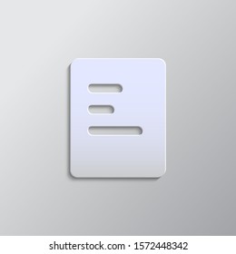 document paper style,  icon. Grey color vector background