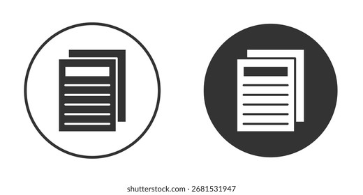 Dokumentpapiersymbol flach. Illustration, Symbol für einzelne Vektorzeichen