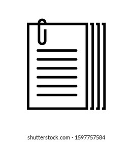Document papers icon vector.document icon symbol vector