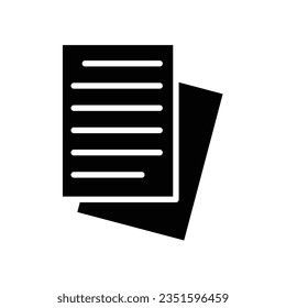 Documentos documentales , Pictograma de documento aislado en blanco. Símbolo, ilustración de logotipo.eps