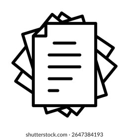 Gliederungssatzzeichen für Papierstapel
