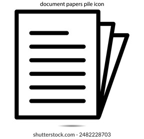 Document papers pile icon vector illustration graphic on background