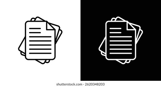 Document papers pile icon vector for web and mobile app. Symbol isolated.