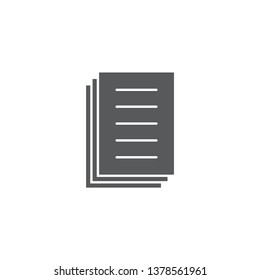 Document papers pile line icon, outline vector sign, linear style pictogram isolated on white