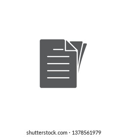 Document papers pile line icon, outline vector sign, linear style pictogram isolated on white