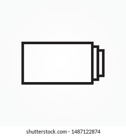 Document papers pile line icon, outline sign, linear style pictogram isolated on white