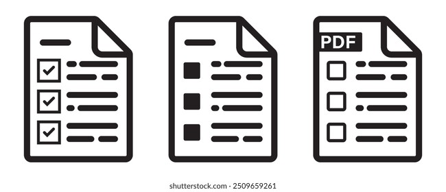 Document papers pile line icon, outline vector sign, linear style pictogram isolated on background