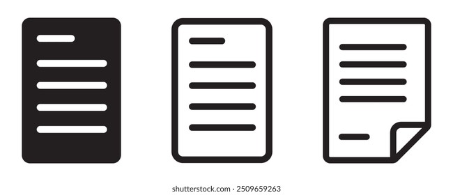 Document papers pile line icon, outline vector sign, linear style pictogram isolated on background