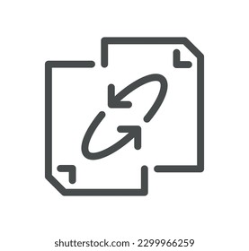 Document and paperwork icon outline and linear vector.