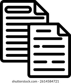 Document Paste Line Vector Icon Design